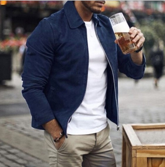 Modische Slim Fit Herrenjacke mit elegantem Reverskragen - 4 - Atelier-Zofia