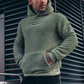 Bequemer Herren Kapuzenpullover mit geräumiger Tasche und langen Ärmeln - 4 - Atelier-Zofia