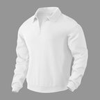 Herren Sweatshirt mit Halb-Zip und modernem Jacquard-Muster - 12 - Atelier-Zofia