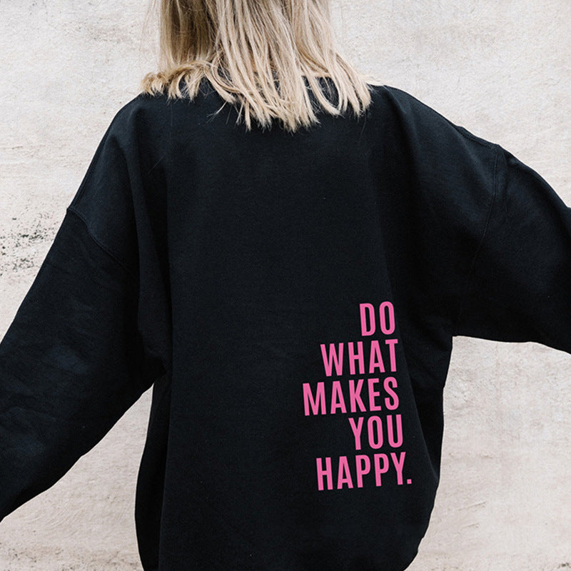 Damenpullover mit motivierendem Print für entspannte Momente - 5 - Atelier-Zofia