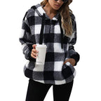 Damen Hoodie im lässigen Stil mit praktischen Taschen - 1 - Atelier-Zofia