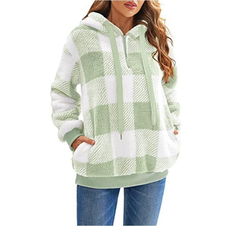 Damen Hoodie im lässigen Stil mit praktischen Taschen - 7 - Atelier-Zofia
