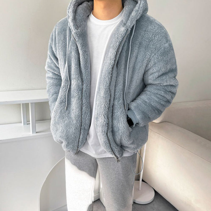 Bequeme Herrenjacke mit Kapuze für entspannte Anlässe - 2 - Atelier-Zofia