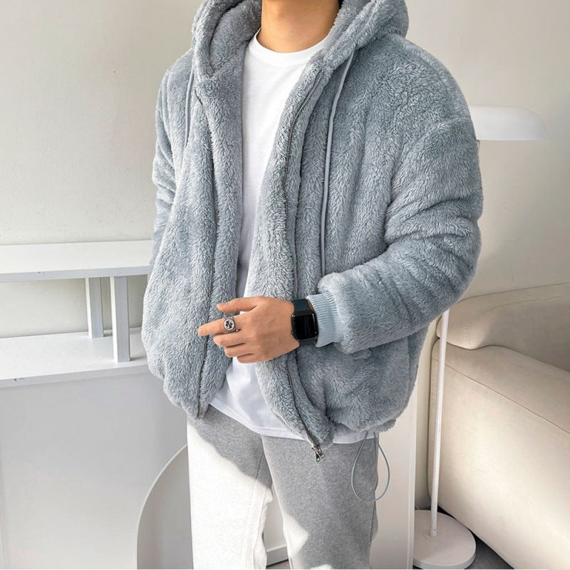 Bequeme Herrenjacke mit Kapuze für entspannte Anlässe - 4 - Atelier-Zofia