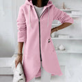 Damen Hoodie mit Reißverschluss und praktischen Taschen für lässige Styles - 4 - Atelier-Zofia