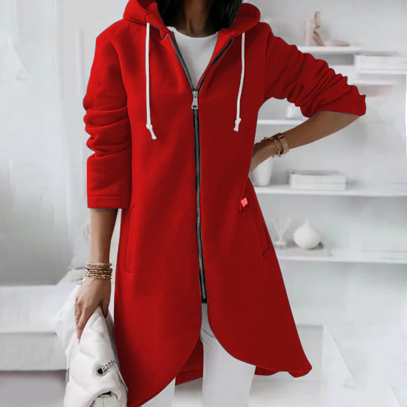 Damen Hoodie mit Reißverschluss und praktischen Taschen für lässige Styles - 5 - Atelier-Zofia