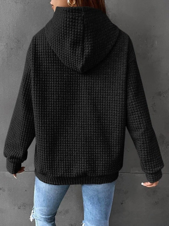 Damen Hoodie mit Bequemer Passform und Praktischer Tasche - 7 - Atelier-Zofia