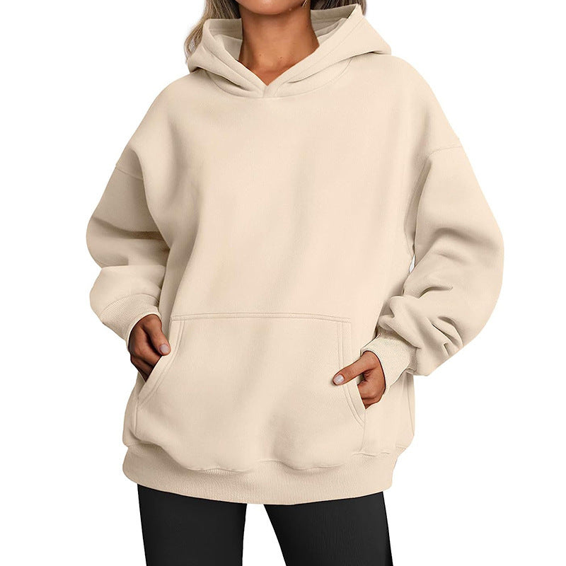 Damen Hoodie im Oversized-Stil mit Taschen - 3 - Atelier-Zofia