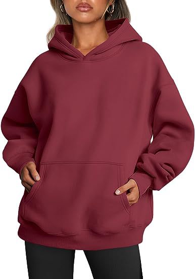 Damen Hoodie im Oversized-Stil mit Taschen - 4 - Atelier-Zofia