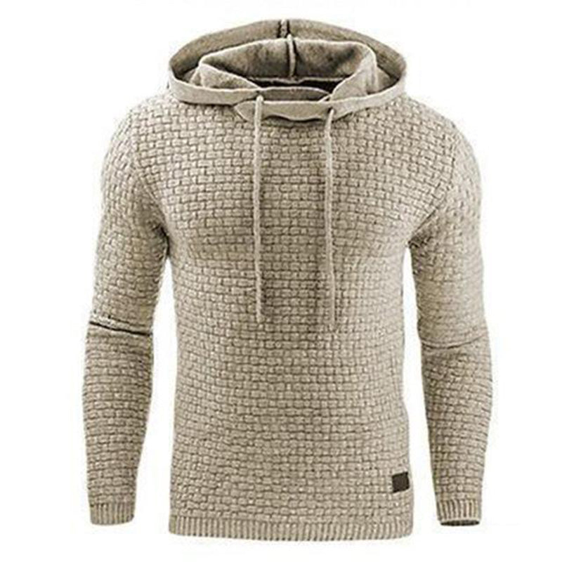 Modischer Herren Hoodie mit Struktur und Figurbetontem Schnitt - 1 - Atelier-Zofia