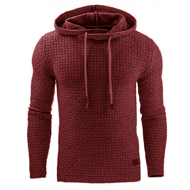 Modischer Herren Hoodie mit Struktur und Figurbetontem Schnitt - 3 - Atelier-Zofia