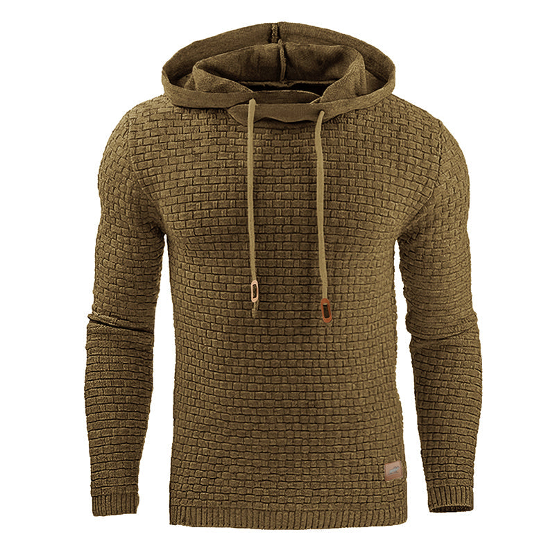 Modischer Herren Hoodie mit Struktur und Figurbetontem Schnitt - 7 - Atelier-Zofia