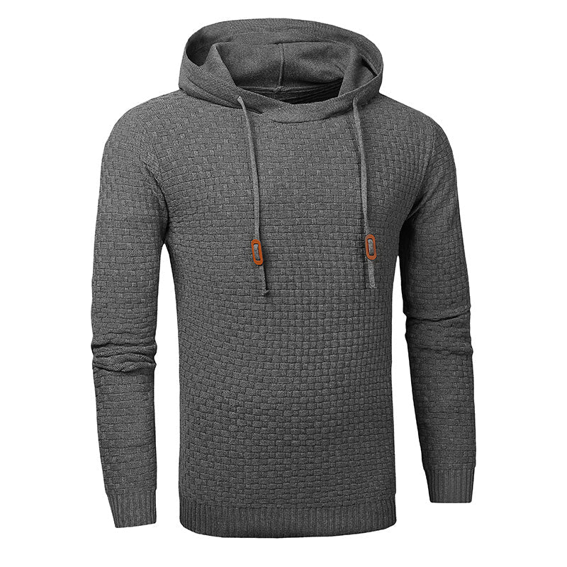 Modischer Herren Hoodie mit Struktur und Figurbetontem Schnitt - 9 - Atelier-Zofia