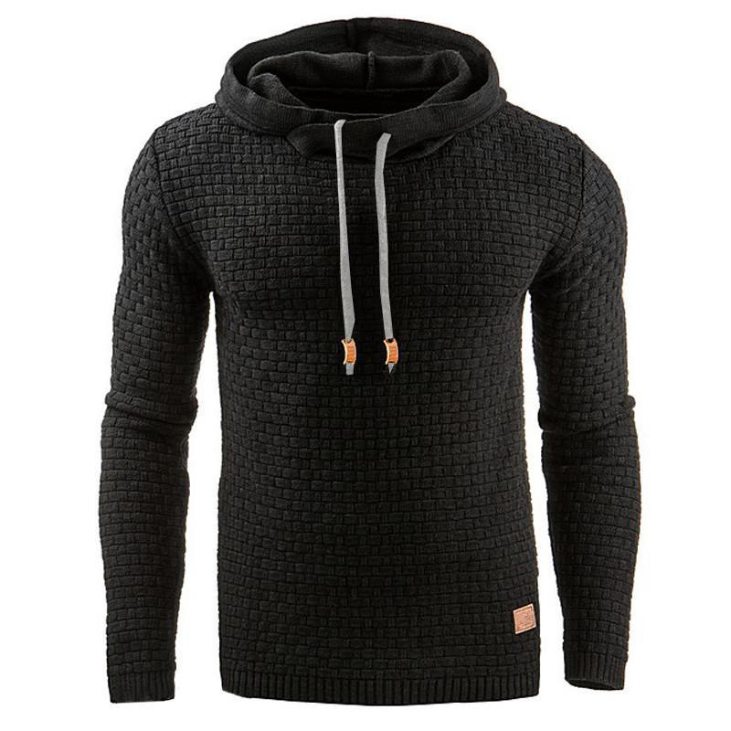 Modischer Herren Hoodie mit Struktur und Figurbetontem Schnitt - 11 - Atelier-Zofia
