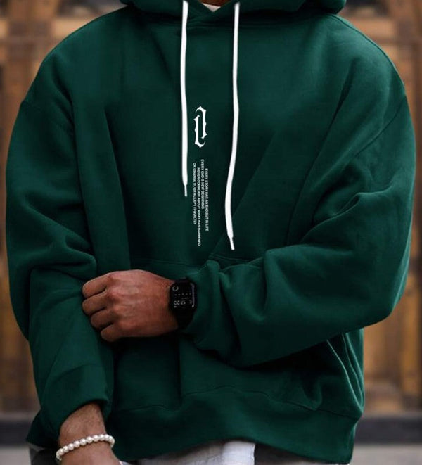 Modischer Herren-Hoodie im Relaxed Fit mit praktischer Kängurutasche - 1 - Atelier-Zofia