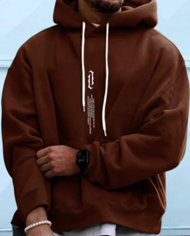 Modischer Herren-Hoodie im Relaxed Fit mit praktischer Kängurutasche - 5 - Atelier-Zofia