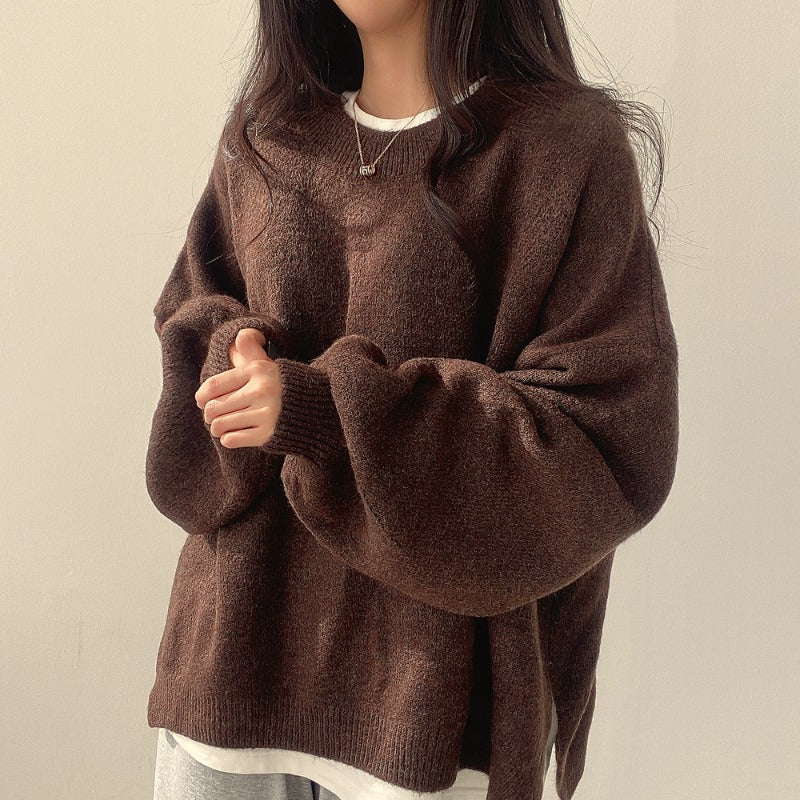 Damenpullover mit lässigem Schnitt und modischen Ballonärmeln - 3 - Atelier-Zofia