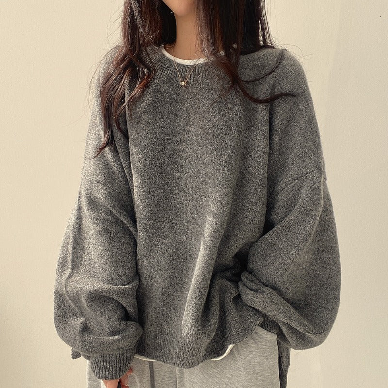 Damenpullover mit lässigem Schnitt und modischen Ballonärmeln - 5 - Atelier-Zofia
