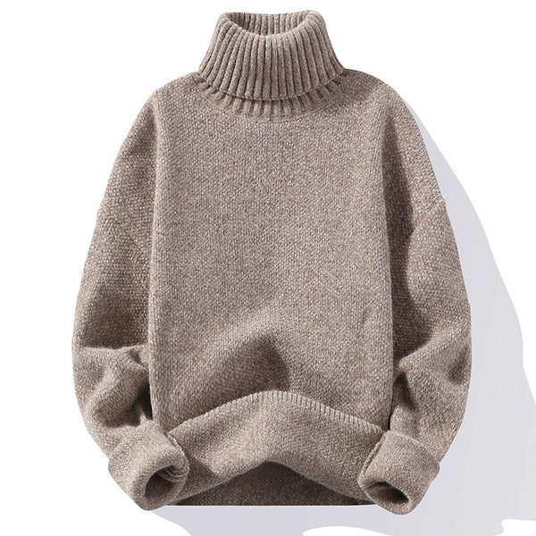 Hochwertiger Slim-Fit Herrenpullover mit Stehkragen - 1 - Atelier-Zofia