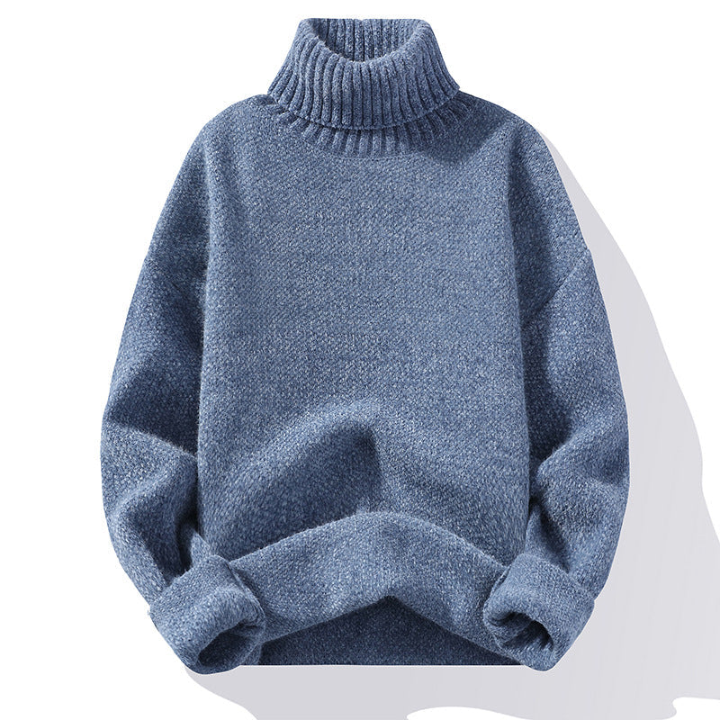 Hochwertiger Slim-Fit Herrenpullover mit Stehkragen - 2 - Atelier-Zofia