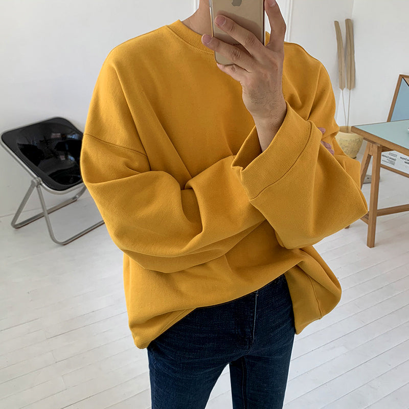 Bequemer Herrenpullover mit Rundhalsausschnitt für lässige Styles - 2 - Atelier-Zofia