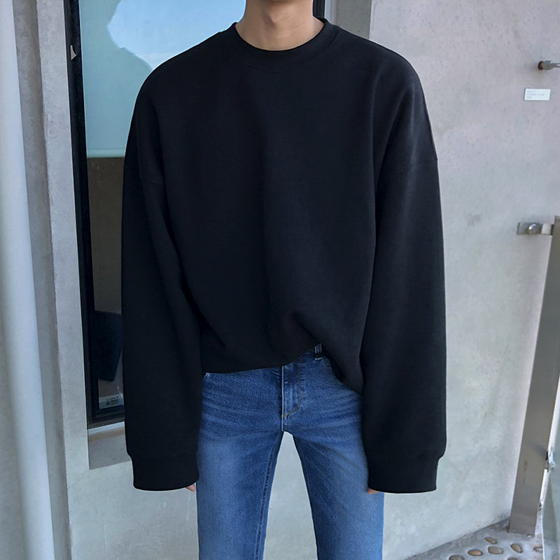 Bequemer Herrenpullover mit Rundhalsausschnitt für lässige Styles - 3 - Atelier-Zofia