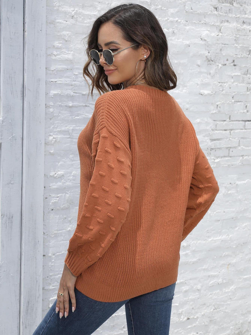 Damenpullover im Regular Fit mit besonderen Ärmeldetails - 3 - Atelier-Zofia