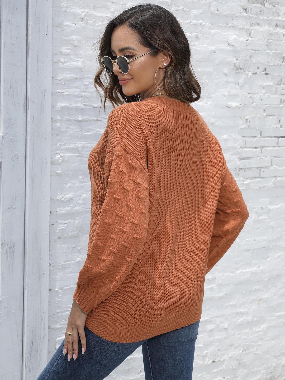 Damenpullover im Regular Fit mit besonderen Ärmeldetails - 3 - Atelier-Zofia