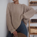 Damenpullover mit Bequemer Passform und Rundhalsausschnitt - 5 - Atelier-Zofia