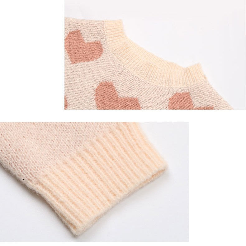 Damenpullover mit charmantem Herzdesign für legere Anlässe - 4 - Atelier-Zofia