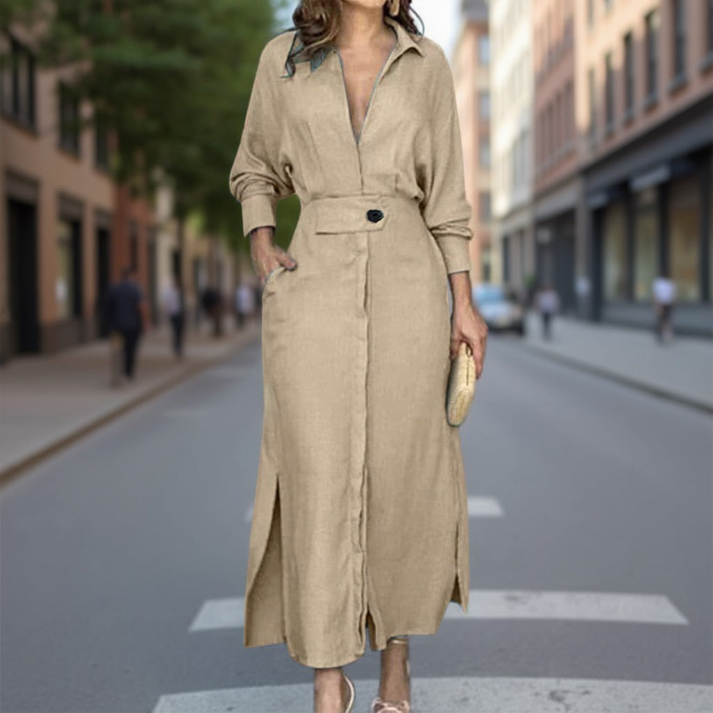 Stilvolles Damenmaxikleid mit taillierter Passform - 7 - Atelier-Zofia
