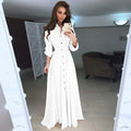 Damen Kleid mit langen Ärmeln und tailliertem Design - 2 - Atelier-Zofia