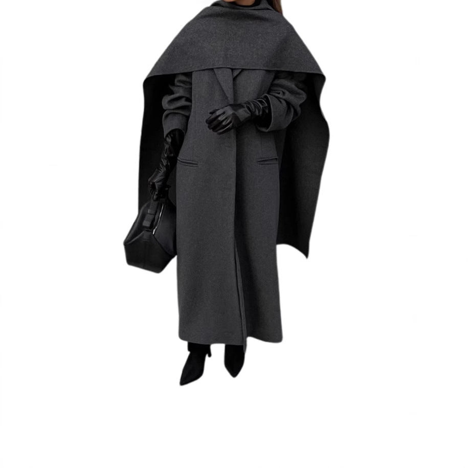 Eleganter Langmantel für Damen mit schickem Schalkragen - 1 - Atelier-Zofia