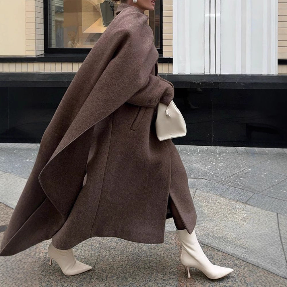 Eleganter Langmantel für Damen mit schickem Schalkragen - 4 - Atelier-Zofia