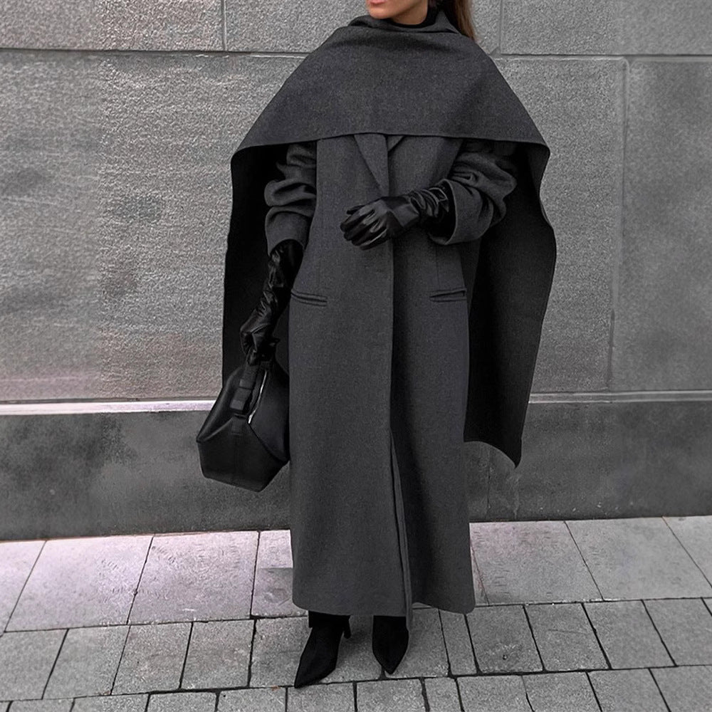 Eleganter Langmantel für Damen mit schickem Schalkragen - 5 - Atelier-Zofia