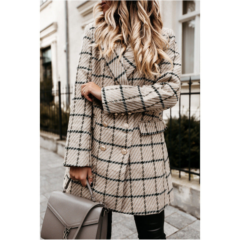 Eleganter Damenblazer im Doppelreiher-Stil mit markantem Design - 5 - Atelier-Zofia