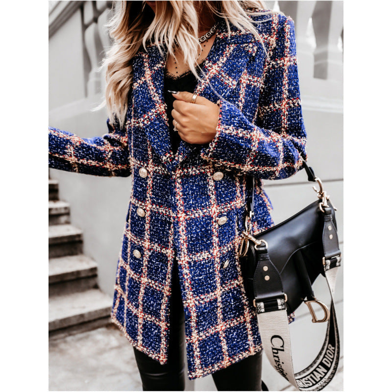 Eleganter Damenblazer im Doppelreiher-Stil mit markantem Design - 8 - Atelier-Zofia