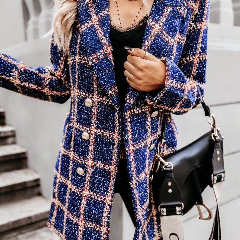 Eleganter Damenblazer im Doppelreiher-Stil mit markantem Design - 10 - Atelier-Zofia