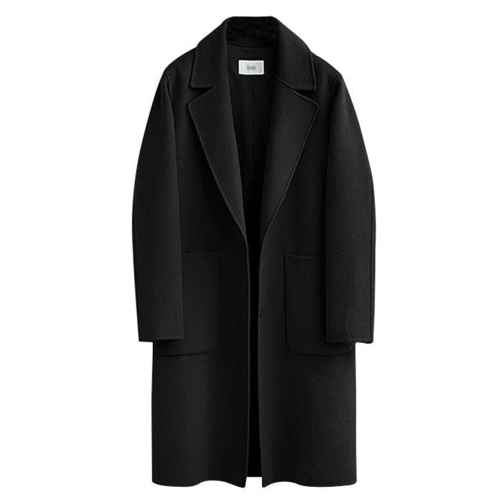 Damenmantel mit Lässig Elegantem Schnitt und Taschen - 3 - Atelier-Zofia