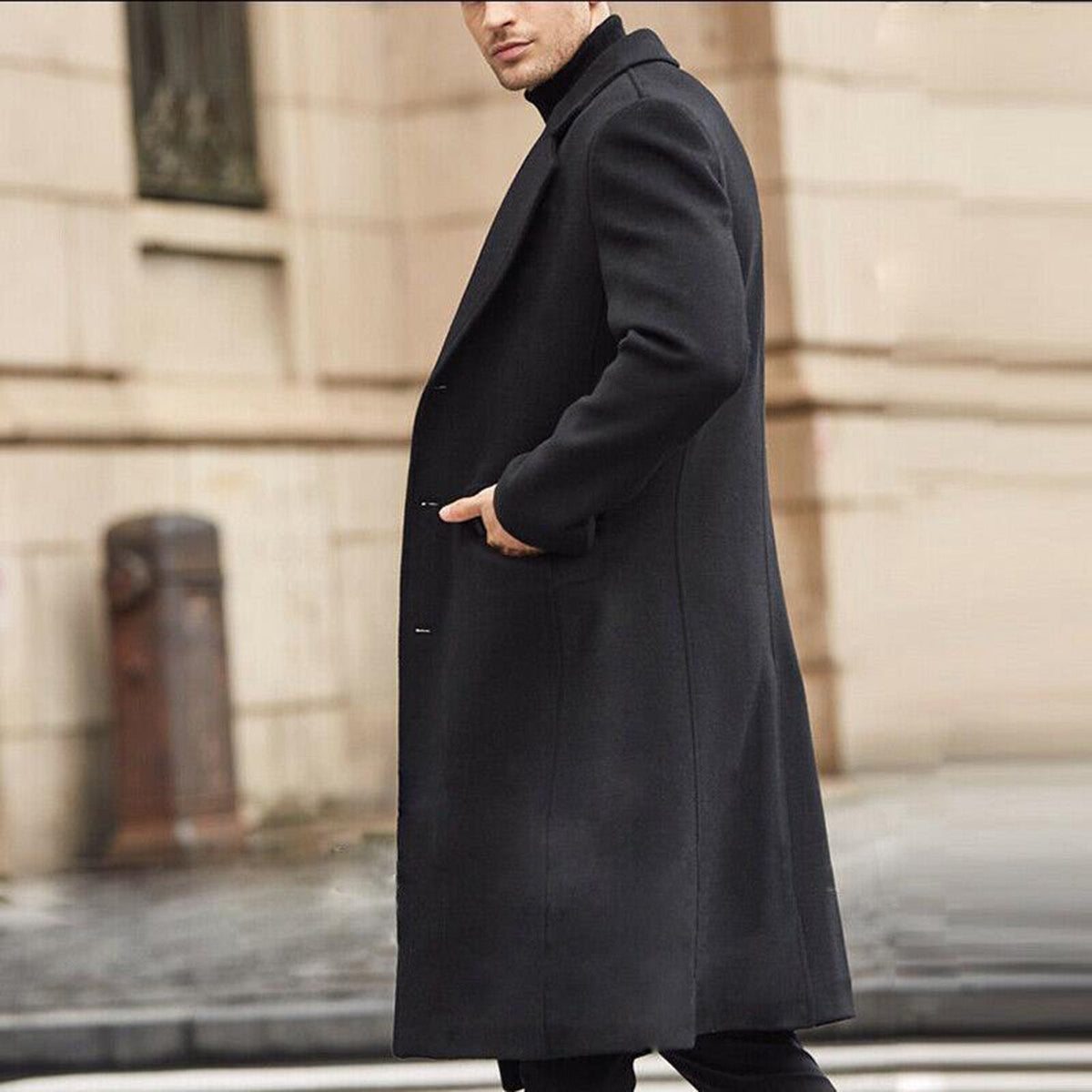 Stilvoller Herren-Trenchcoat mit praktischen Taschen für jede Gelegenheit - 4 - Atelier-Zofia