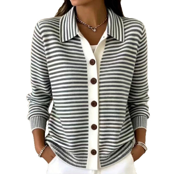 Damen Cardigan im lässigen Schnitt mit Knopfdetails - 1 - Atelier-Zofia