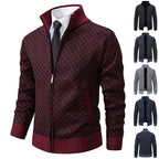 Eleganter Herren Cardigan Slim Fit mit Stehkragen und praktischem Reißverschluss - 1 - Atelier-Zofia
