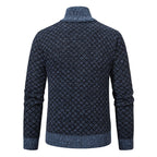 Eleganter Herren Cardigan Slim Fit mit Stehkragen und praktischem Reißverschluss - 12 - Atelier-Zofia