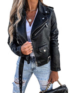 Stylische Damen Bikerjacke mit Reißverschluss für jede Gelegenheit - 1 - Atelier-Zofia