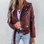 Stylische Damen Bikerjacke mit Reißverschluss für jede Gelegenheit - 6 - Atelier-Zofia