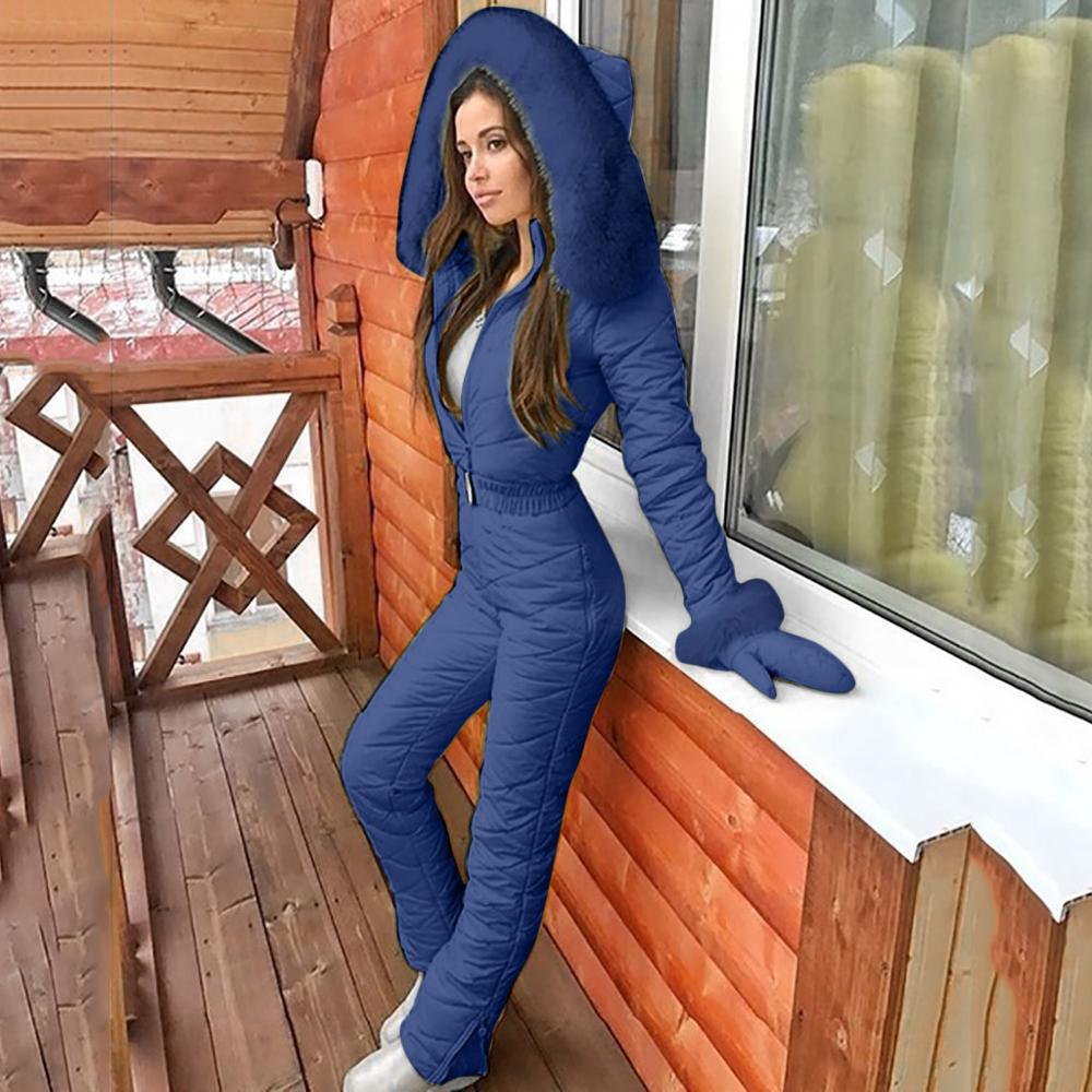 Eleganter Damen-Jumpsuit mit kuscheligem Fellbesatz - 6 - Atelier-Zofia