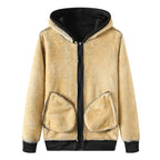 Bequemer Herren Zip-Hoodie mit kuscheliger Kapuze - 1 - Atelier-Zofia