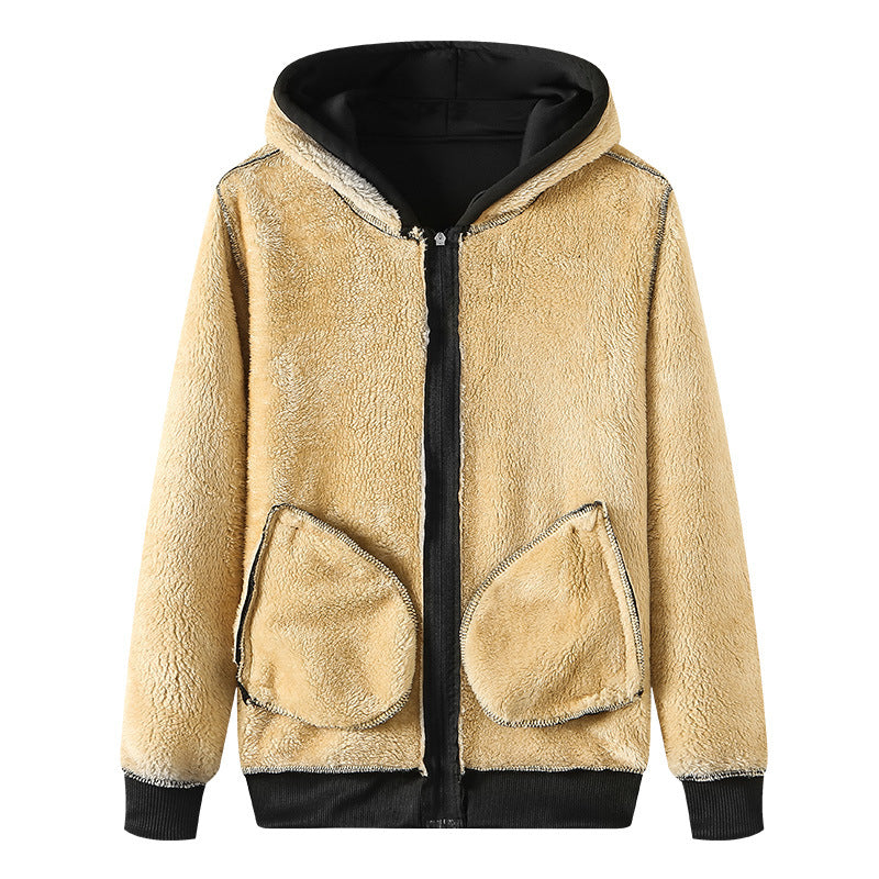 Bequemer Herren Zip-Hoodie mit kuscheliger Kapuze - 1 - Atelier-Zofia