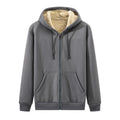 Bequemer Herren Zip-Hoodie mit kuscheliger Kapuze - 2 - Atelier-Zofia