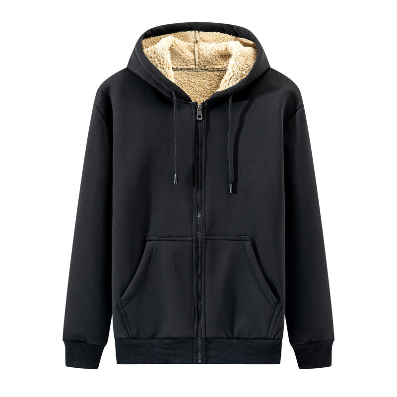 Bequemer Herren Zip-Hoodie mit kuscheliger Kapuze - 3 - Atelier-Zofia